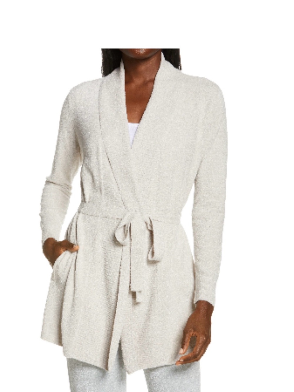 Barefoot Dreams CozyChic Drape Rib Cardi